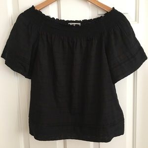 Calvin Klein Off the Shoulder Top Black Size SM